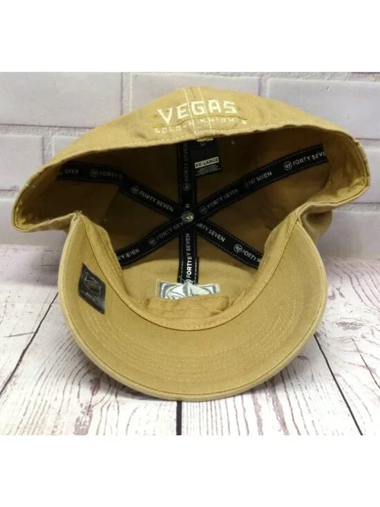 Vegas Golden Knights NHL 47 Brand Beige Ball Cap Embroidered Logo XX-Large Licen - Picture 7 of 13